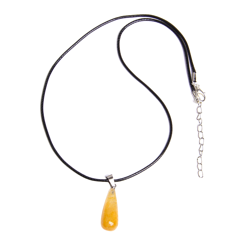 Cordon et son Pendentif en Aventurine "Chance & Fortune" - Goutte