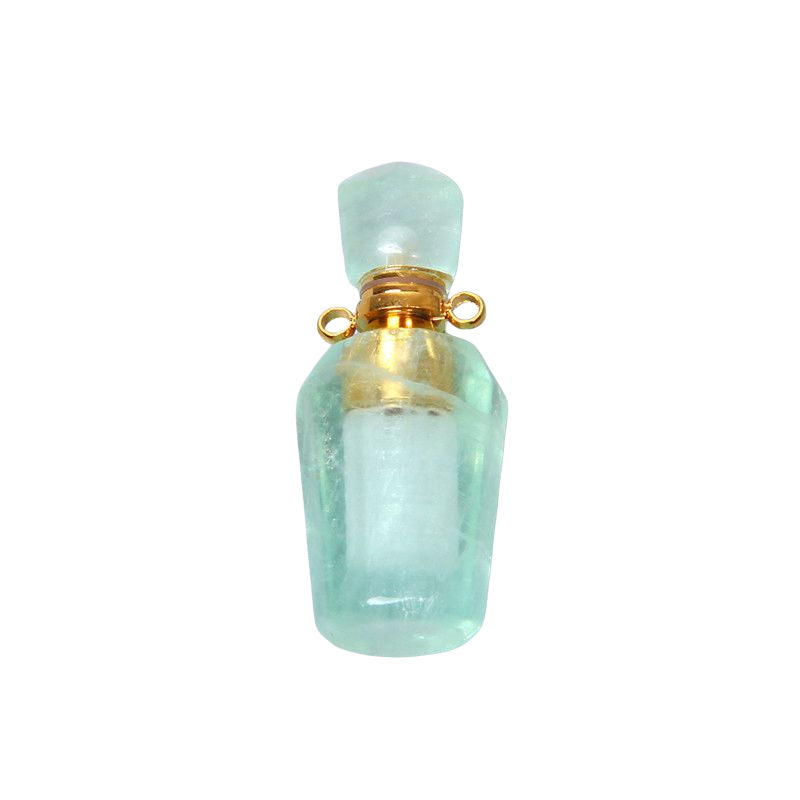 Pendentif Guérison en Fluorite "Stabilité & Clairvoyance" - Flacon