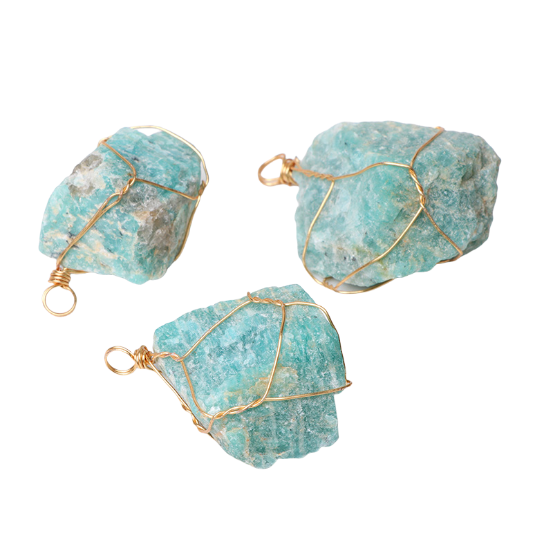 Pendentif en Amazonite "Paix & Courage"