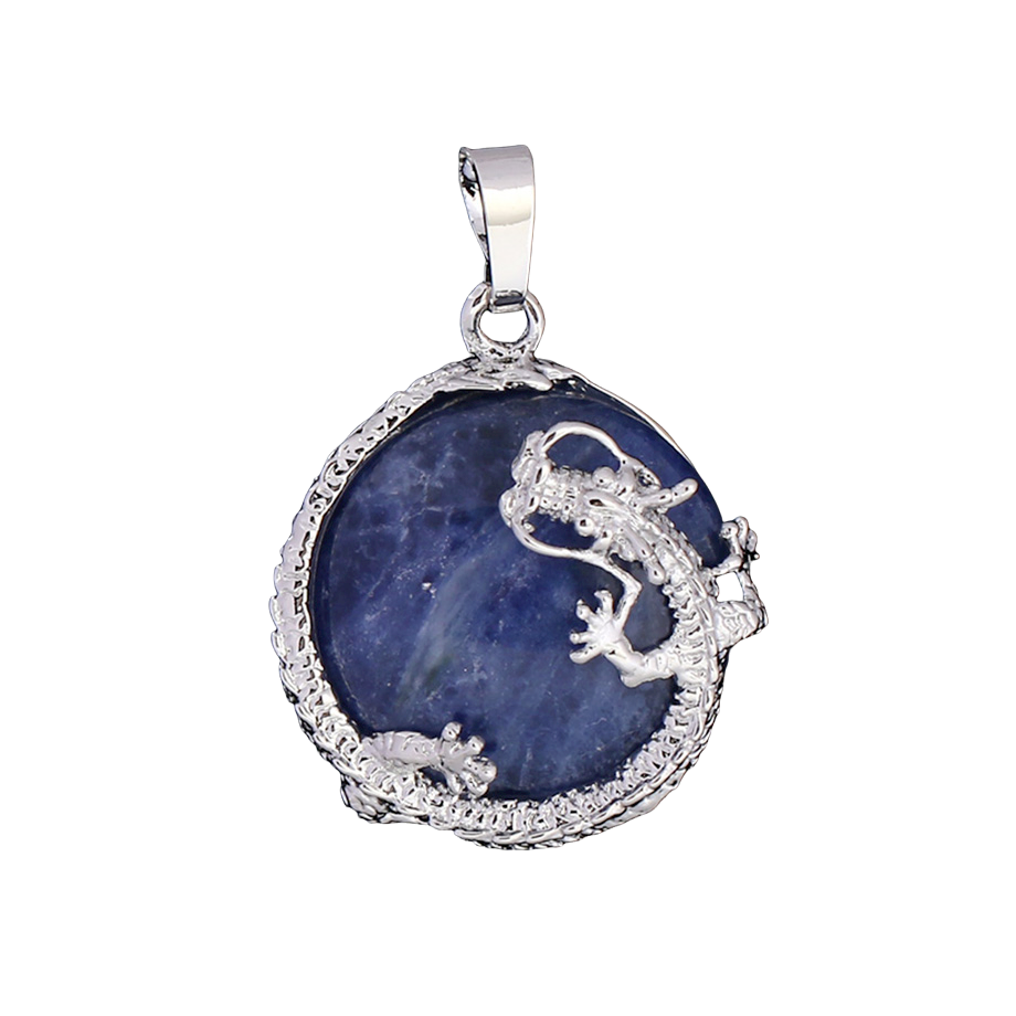 Pendentif Guérison en Sodalite "Humilité & Courage" - Dragon