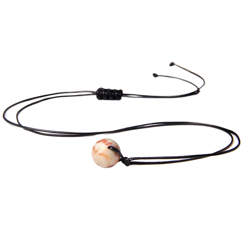 Cordon et son Pendentif en Jaspe "Épanouissement & Estime de soi"