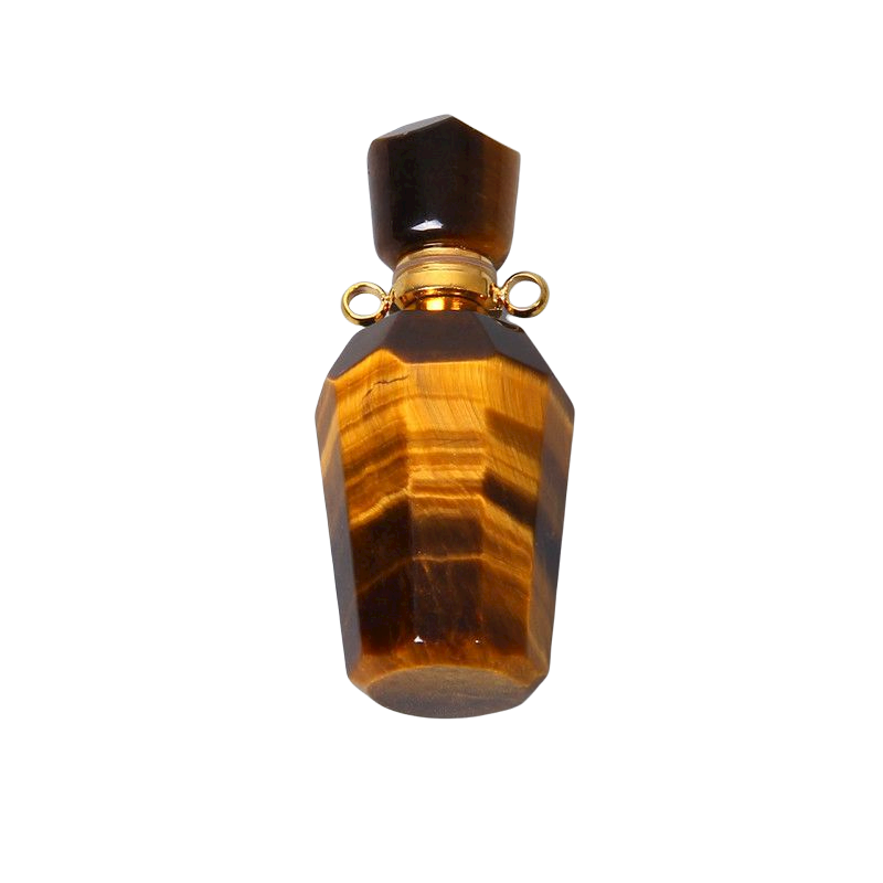 Pendentif Reiki en Oeil de tigre "Courage & Audace" - Flacon