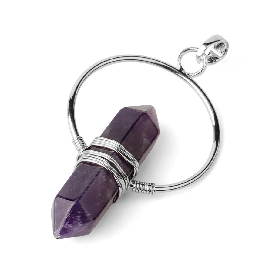 Pendentif Yoga en Améthyste "Force & Sagesse" - Prisme