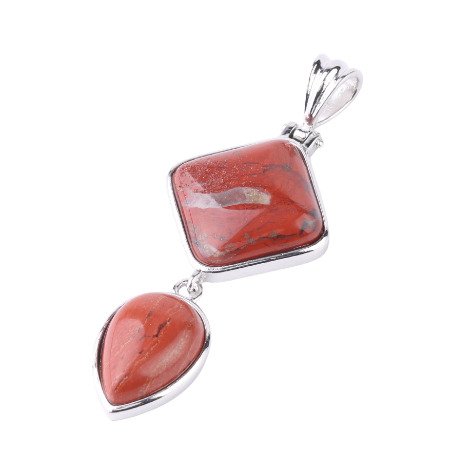 Pendentif en Jaspe rouge "Force & Spiritualité"