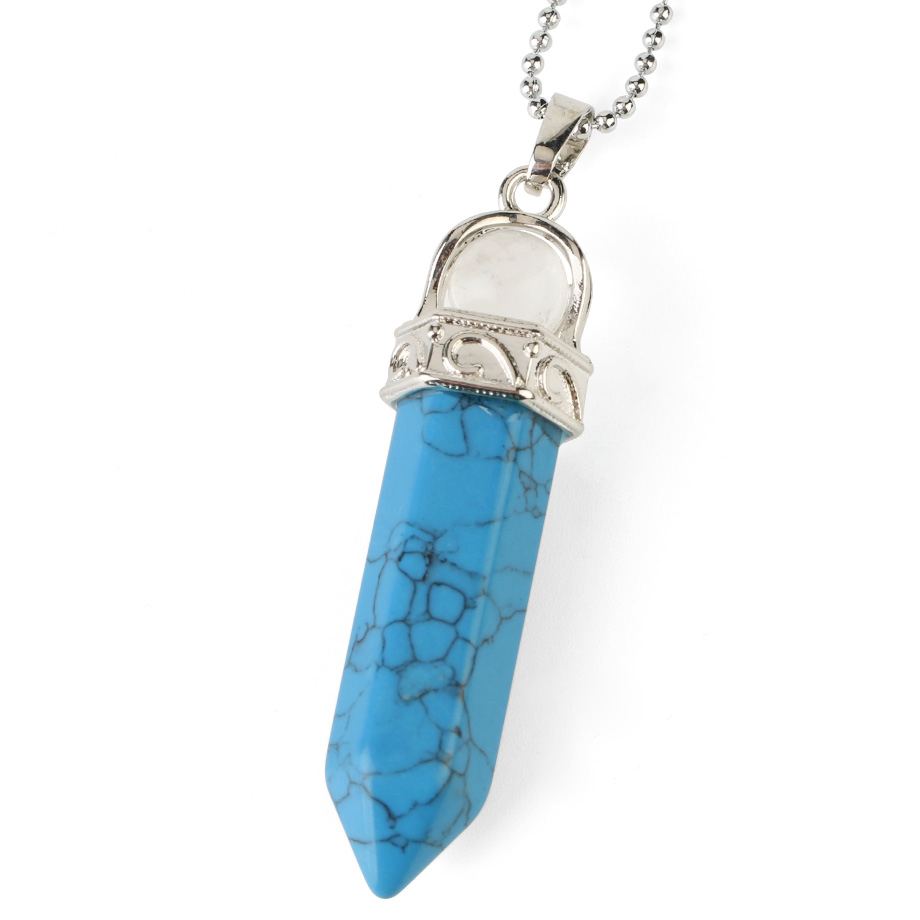 Chaîne et son Pendentif Guérison en Turquoise "Stabilité & Empathie" - Prisme