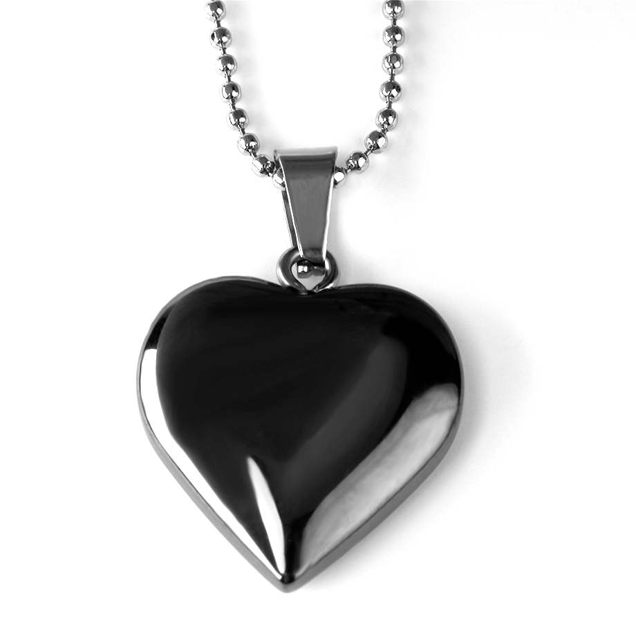 Chaîne et son Pendentif Guérison en Hématite "Force & Puissance" - Coeur
