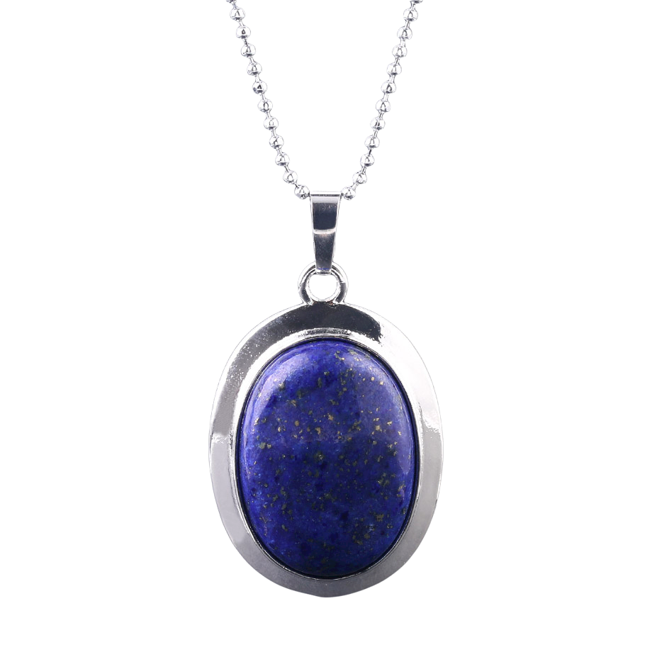 Chaîne et son Pendentif Reiki en Lapis-Lazuli "Santé & Harmonie" - Cabochon