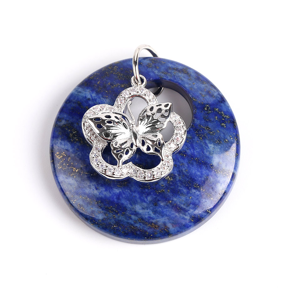 Pendentif Guérison en Lapis-Lazuli "Santé & Harmonie" - Papillon