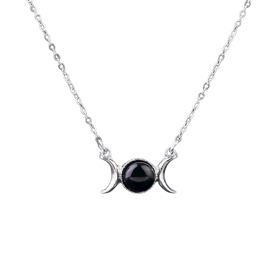 Chaîne et son Pendentif en Onyx "Stabilité & Maîtrise de soi"