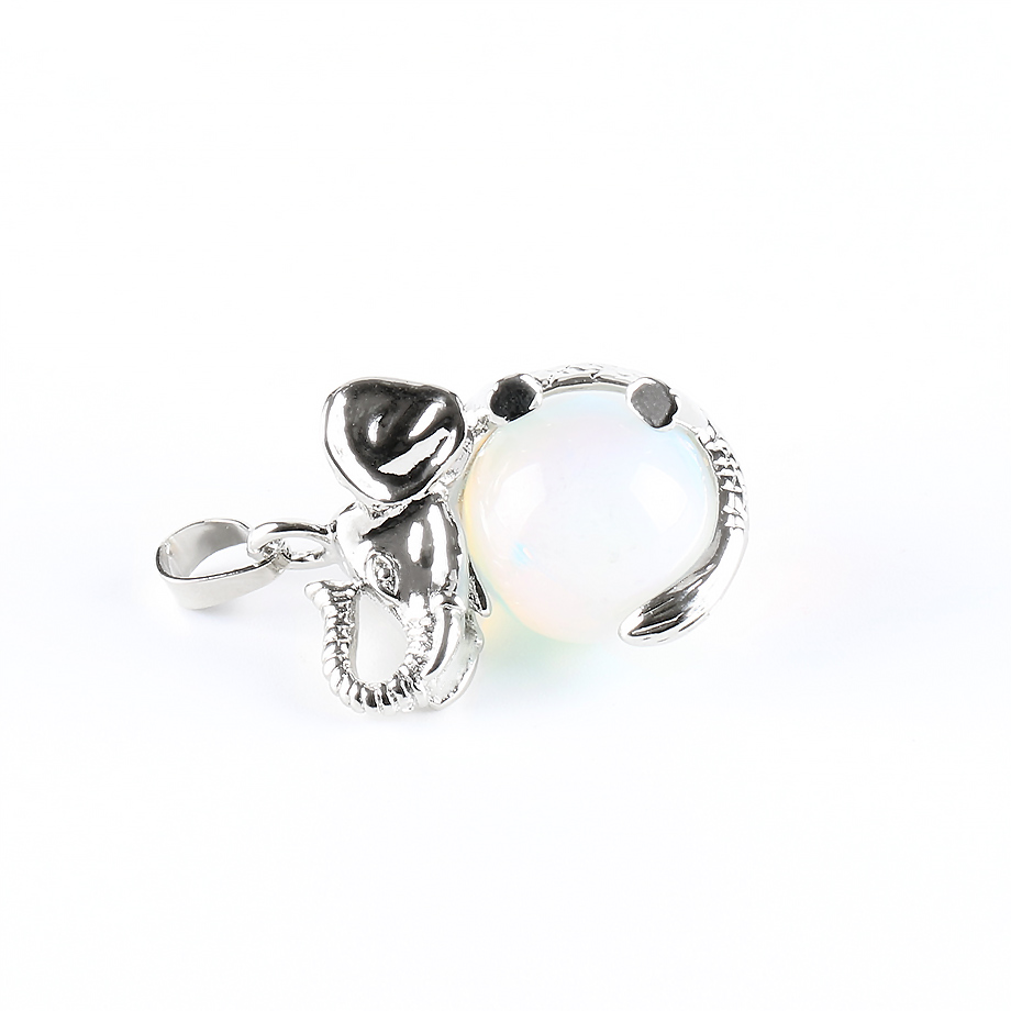 Pendentif Guérison en Opale "Créativité & Spontanéité" - Éléphant