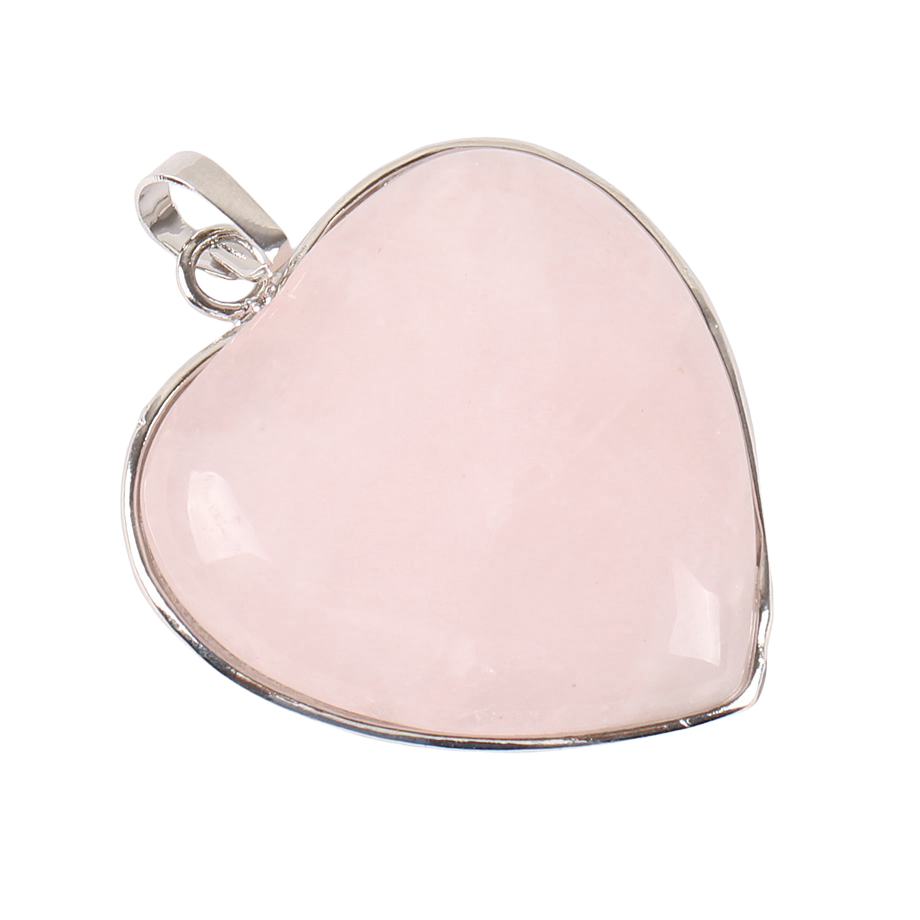 Pendentif en Quartz rose "Amour & Confiance en soi" - Coeur