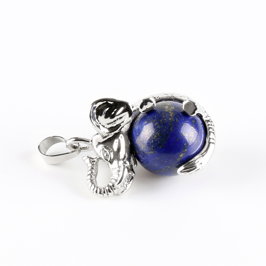 Pendentif Guérison en Lapis-Lazuli "Santé & Harmonie" - Éléphant