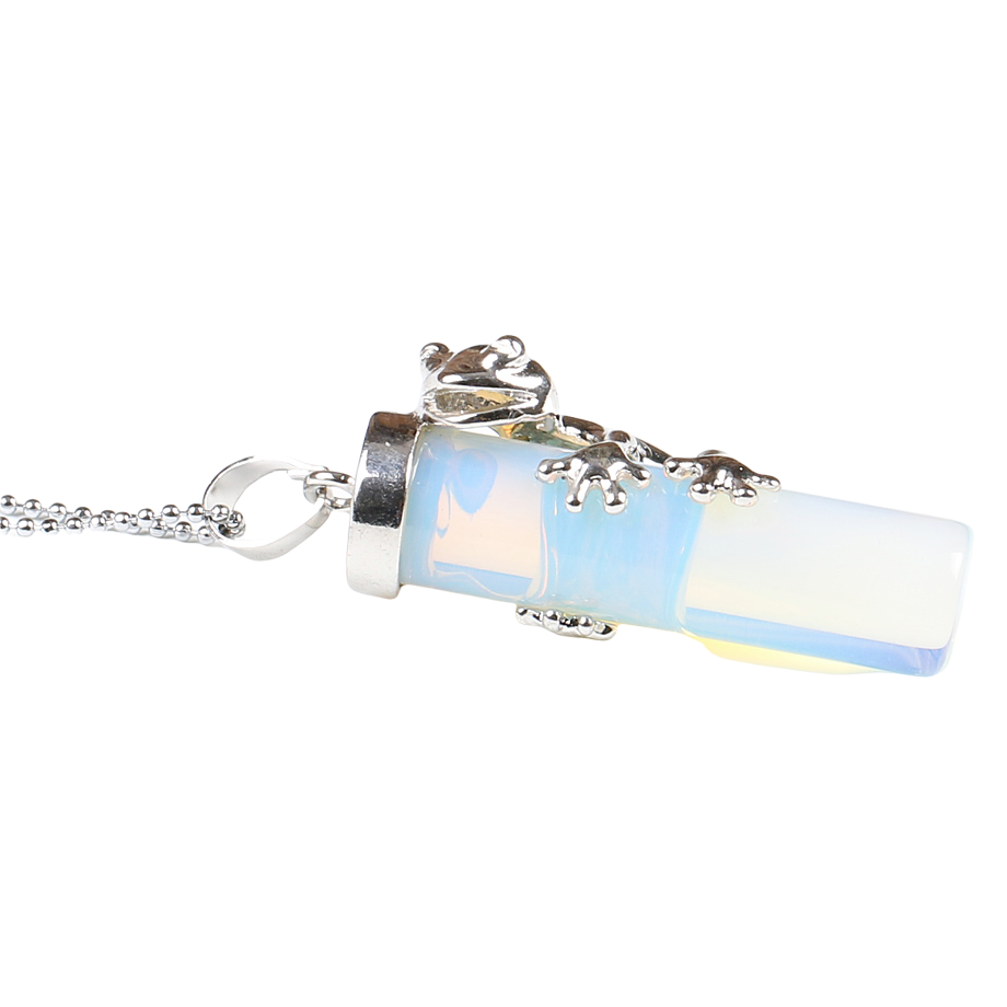 Chaîne et son Pendentif en Opale "Créativité & Spontanéité" - Grenouille