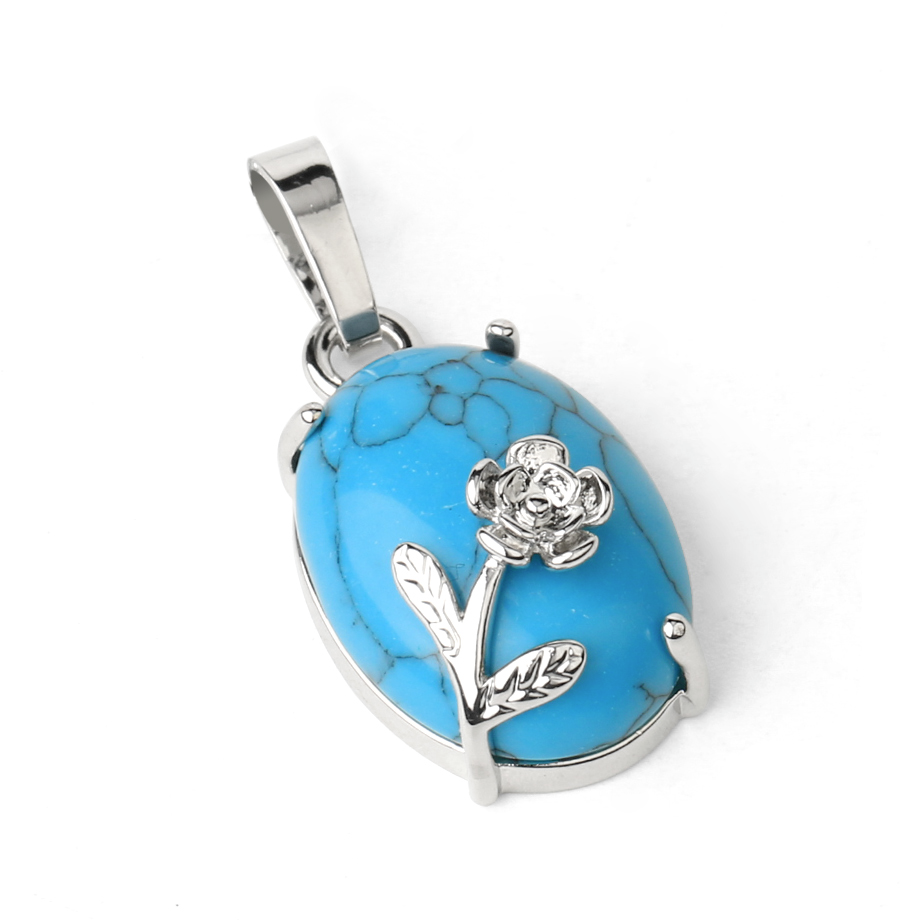 Pendentif en Turquoise "Stabilité & Empathie" - Cabochon