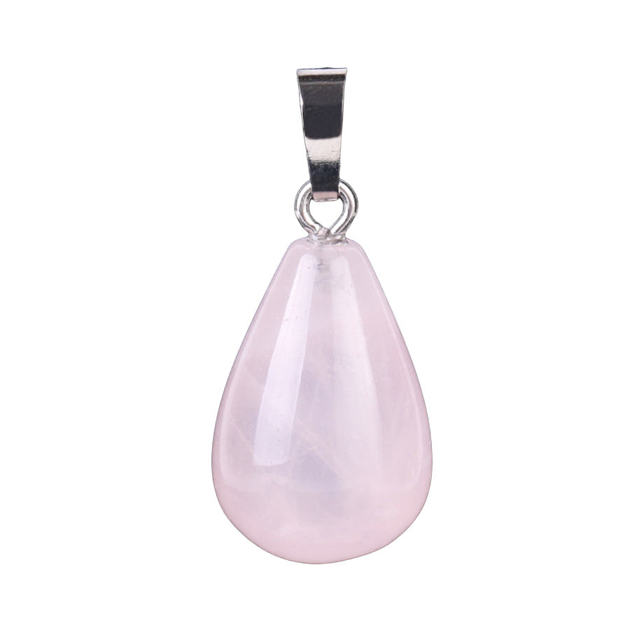 Pendentif en Quartz rose "Amour & Confiance en soi" - Goutte