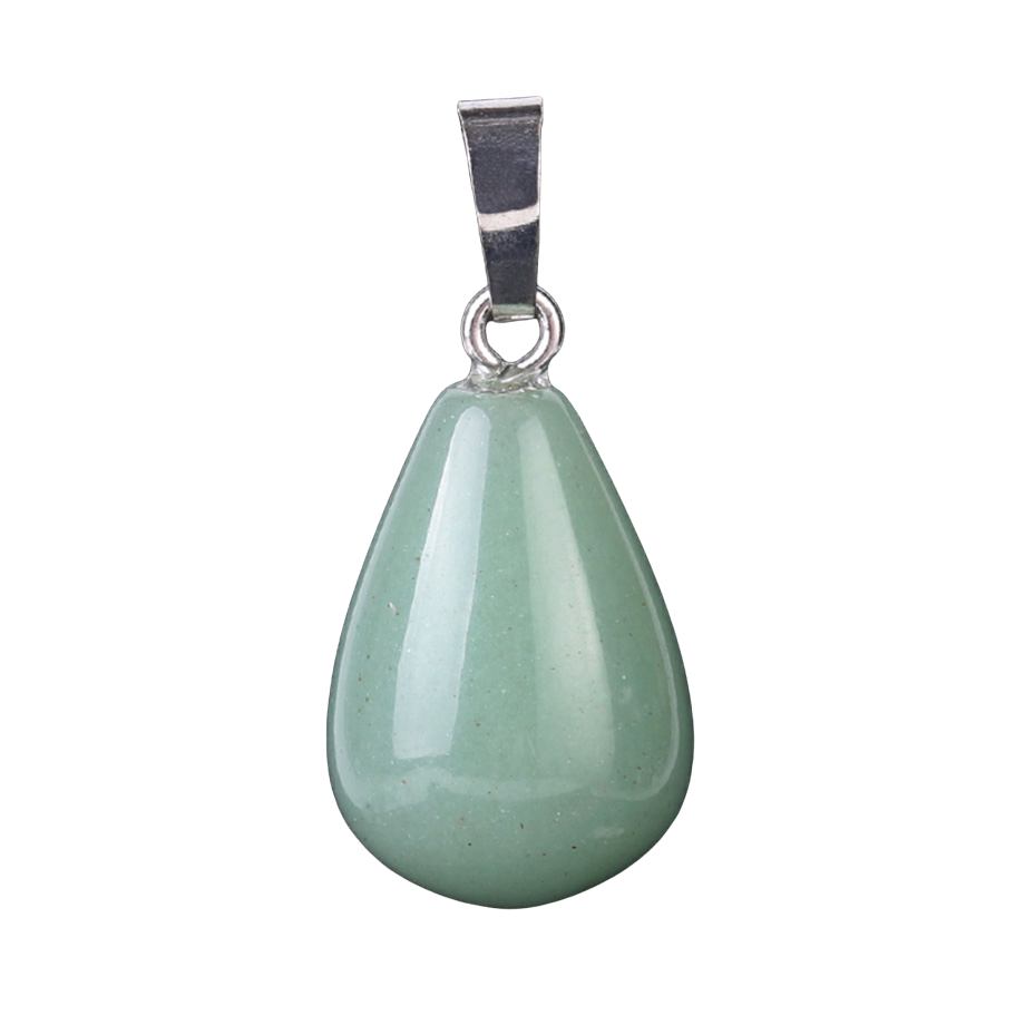 Pendentif en Aventurine verte "Développement & Épanouissement" - Goutte