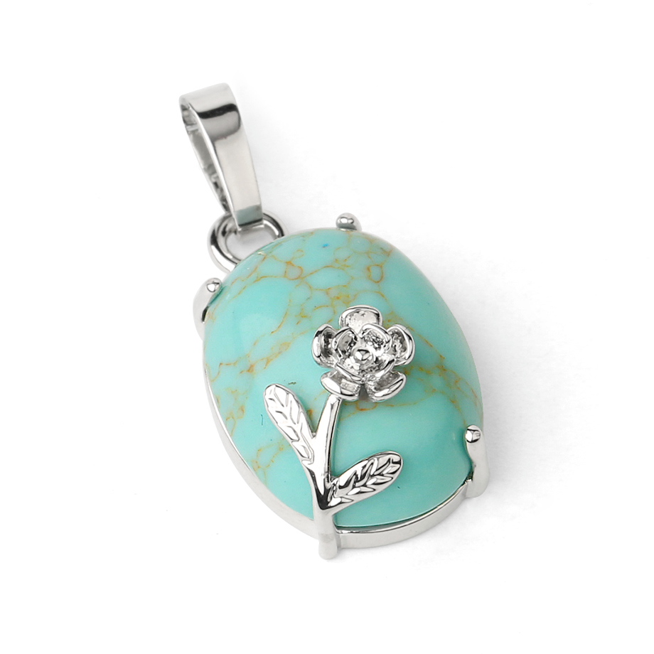 Pendentif en Turquoise "Stabilité & Empathie" - Cabochon