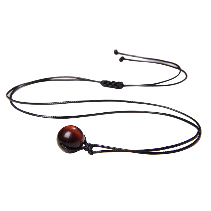 Cordon et son Pendentif en Oeil de tigre "Courage & Audace"