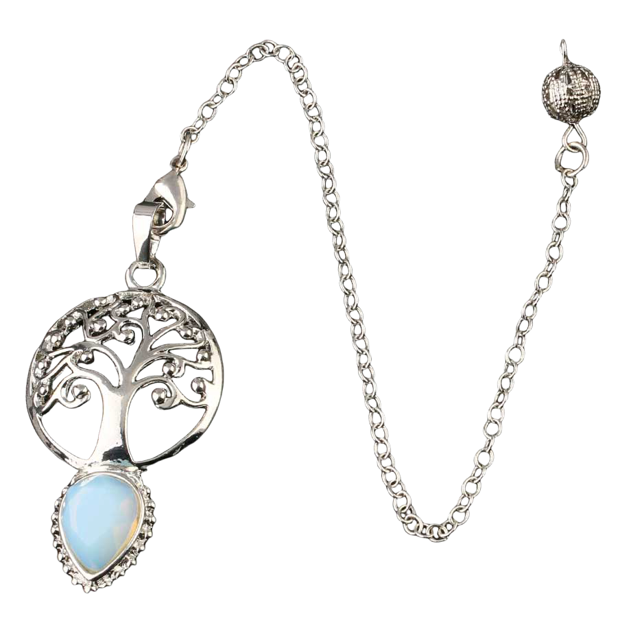 Pendule Guérison en Opale "Créativité & Spontanéité" - Arbre de vie