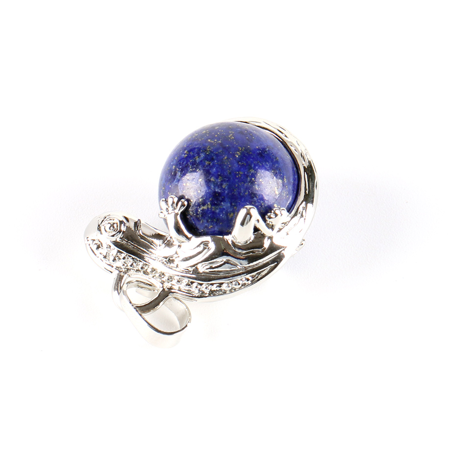 Pendentif en Lapis-Lazuli "Santé & Harmonie" - Gecko
