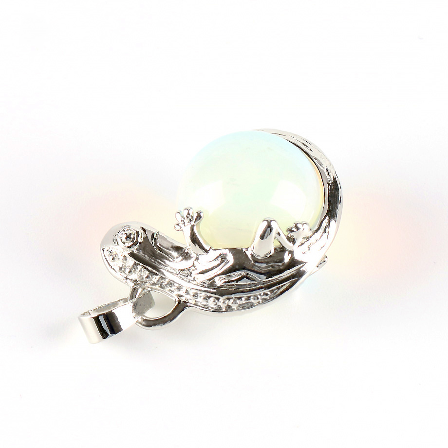 Pendentif en Opale "Créativité & Spontanéité" - Gecko