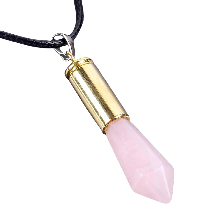 Cordon et son Pendentif Guérison en Quartz rose "Amour & Confiance en soi"