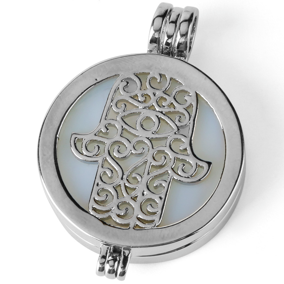 Pendentif Guérison en Opale "Créativité & Spontanéité" - Main de Fatma