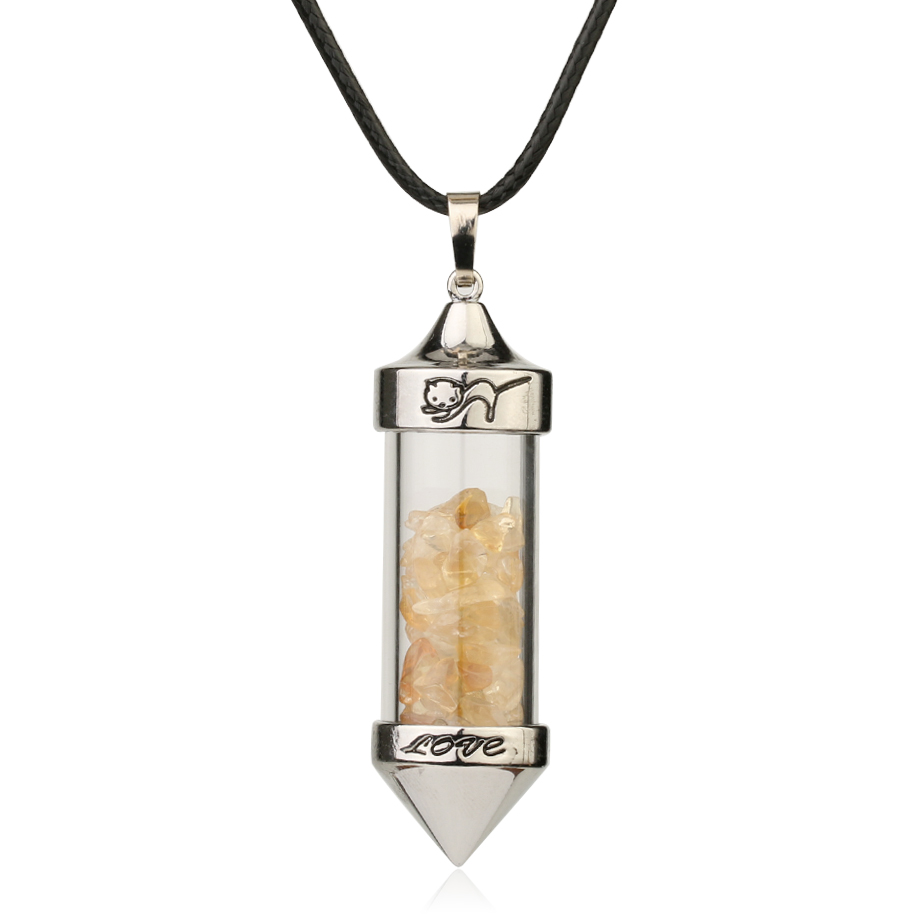 Cordon et son Pendentif en Citrine "Joie & Abondance"