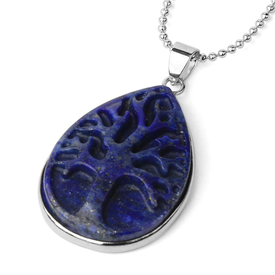 Chaîne et son Pendentif en Lapis-Lazuli "Santé & Harmonie" - Arbre de vie