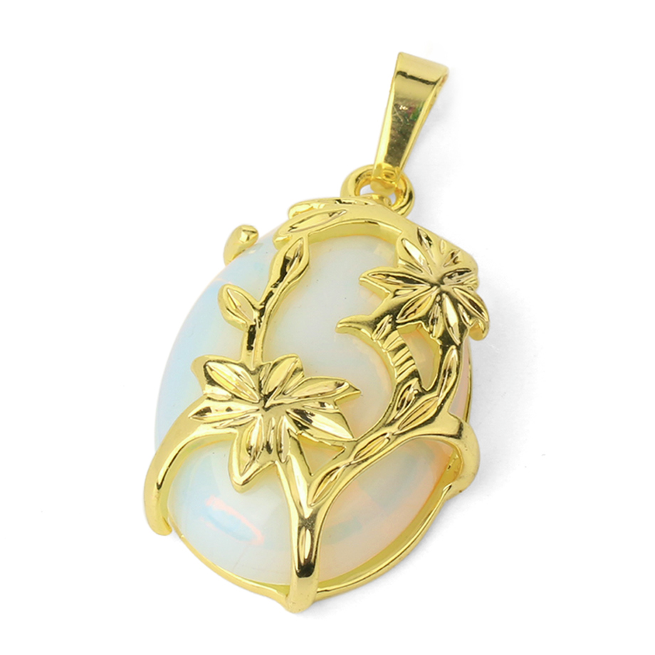 Pendentif Guérison en Opale "Créativité & Spontanéité" - Cabochon