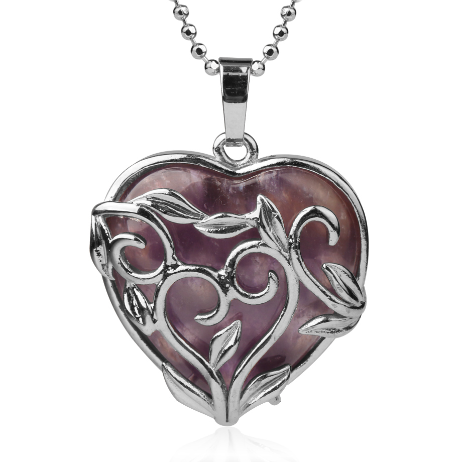 Chaîne et son Pendentif Guérison en Améthyste "Force & Sagesse"