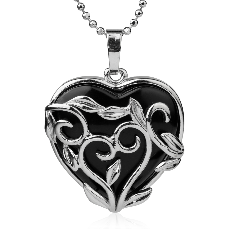 Chaîne et son Pendentif Guérison en Obsidienne "Protection & Réconfort"