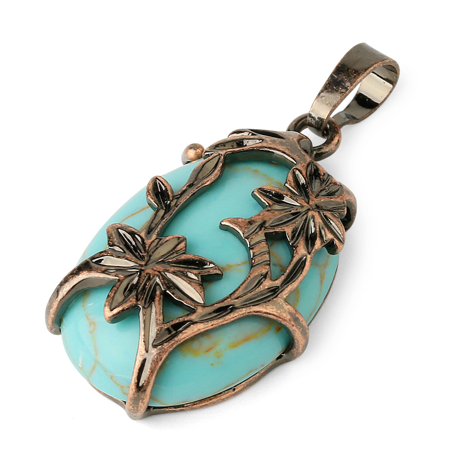 Pendentif en Turquoise "Stabilité & Empathie"