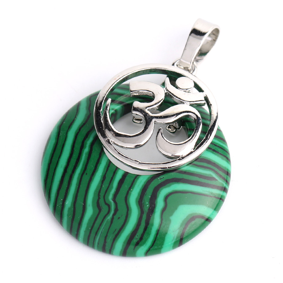 Pendentif Reiki en Malachite "Protection & Clairvoyance" - Om