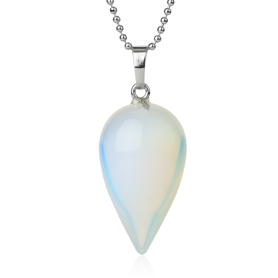 Chaîne et son Pendentif Guérison en Opale "Créativité & Spontanéité" - Larme