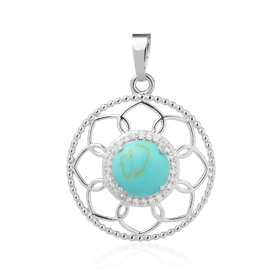 Pendentif Reiki en Turquoise "Stabilité & Empathie"
