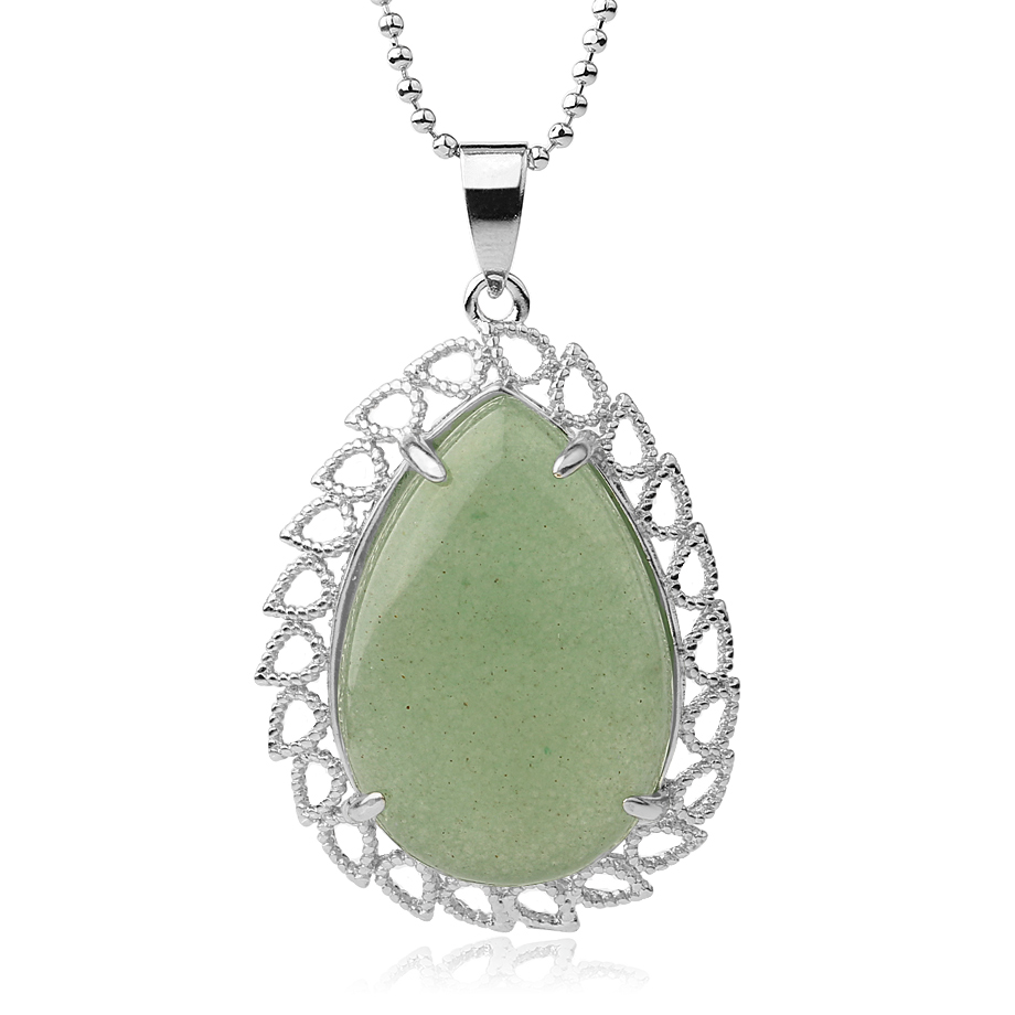 Chaîne et son Pendentif Reiki en Aventurine "Chance & Fortune"