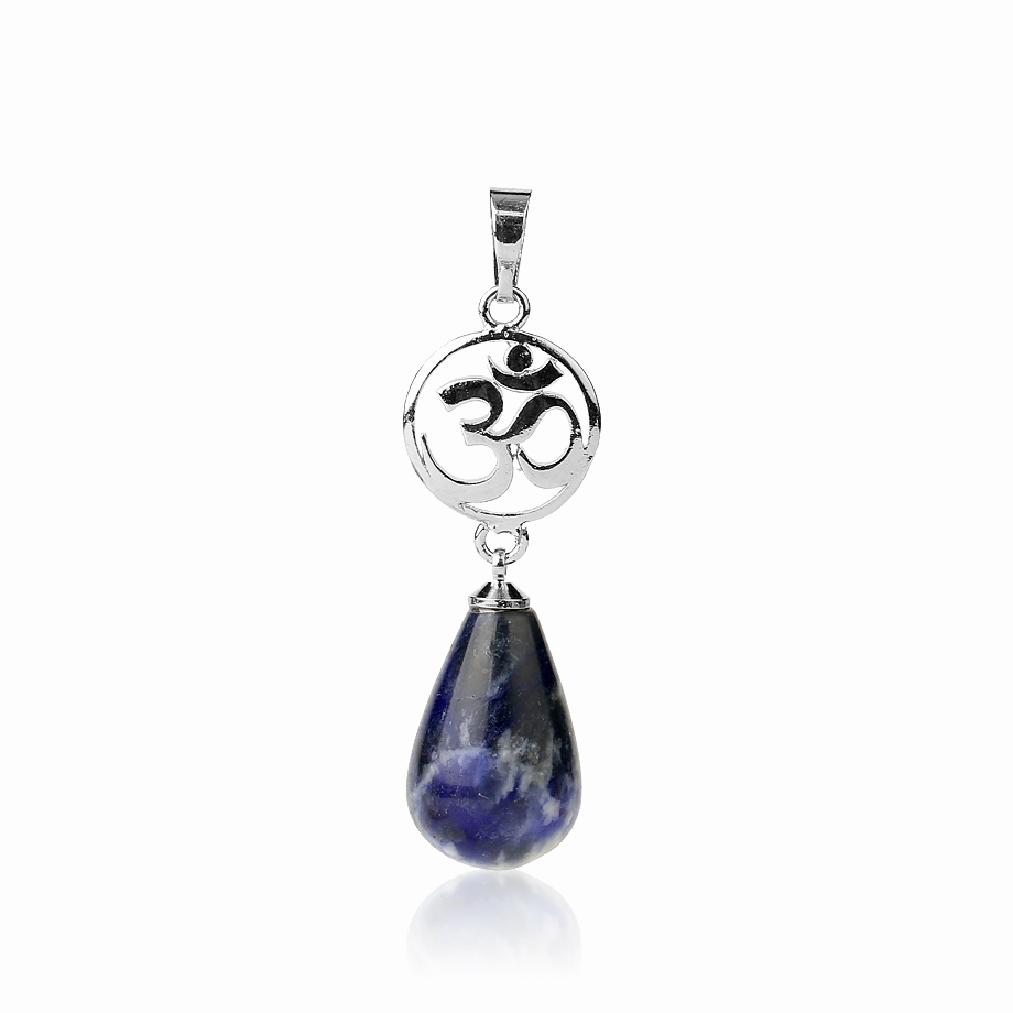 Pendentif en Sodalite "Humilité & Courage" - Goutte & Om