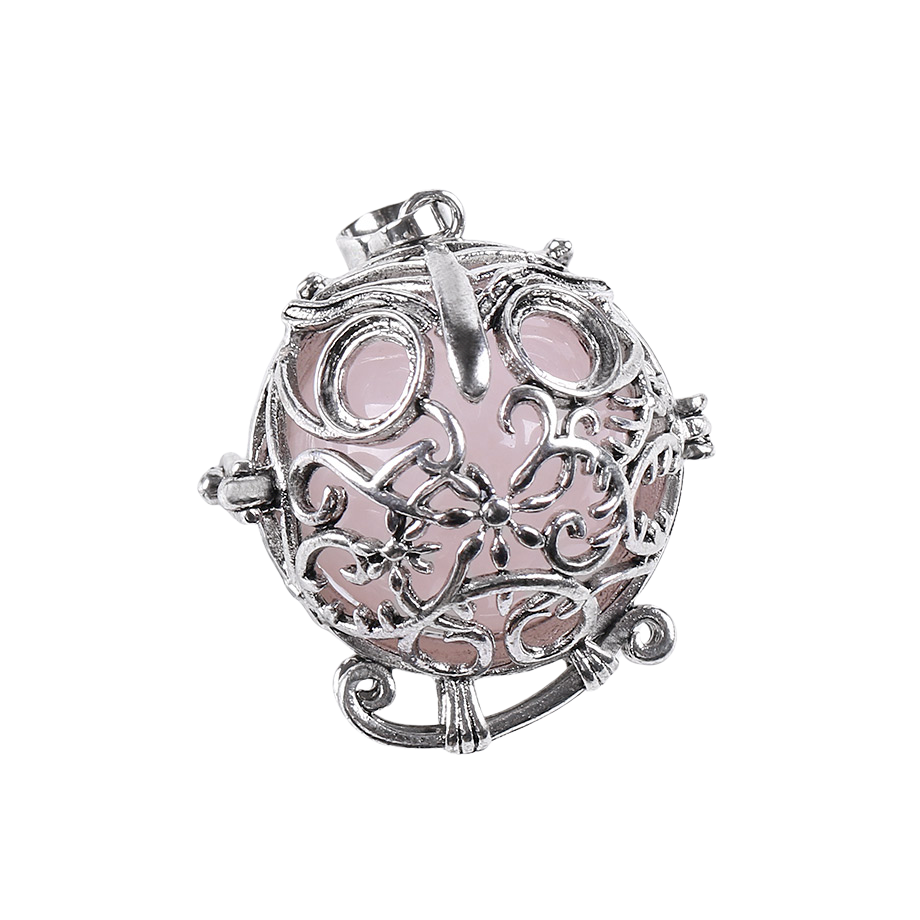 Pendentif en Quartz rose "Amour & Confiance en soi" - Chouette