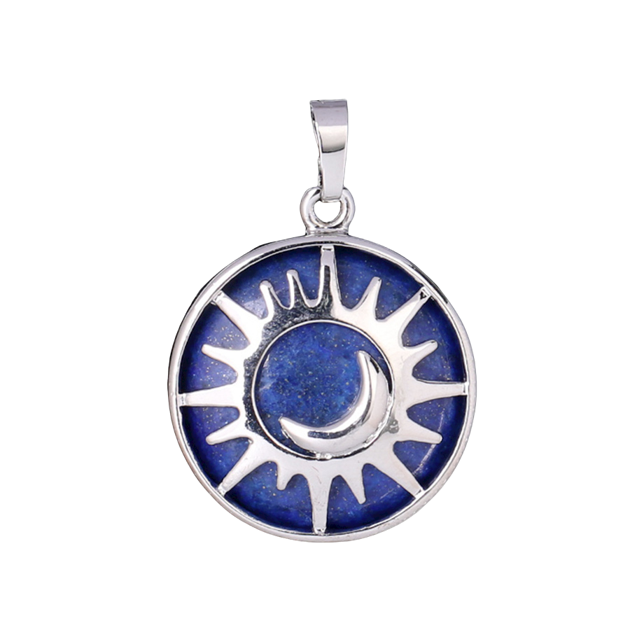 Pendentif Reiki en Lapis-Lazuli "Santé & Harmonie" - Soleil & Lune
