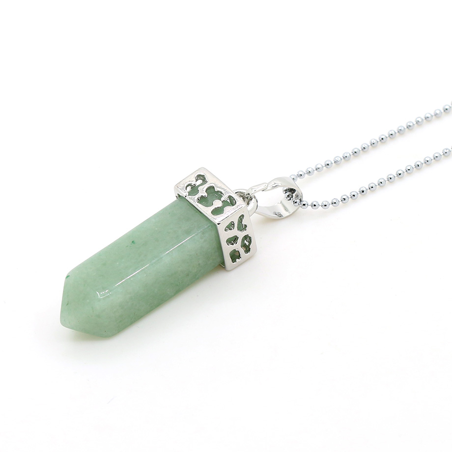 Chaîne et son Pendentif Reiki en Aventurine verte "Développement & Épanouissement"