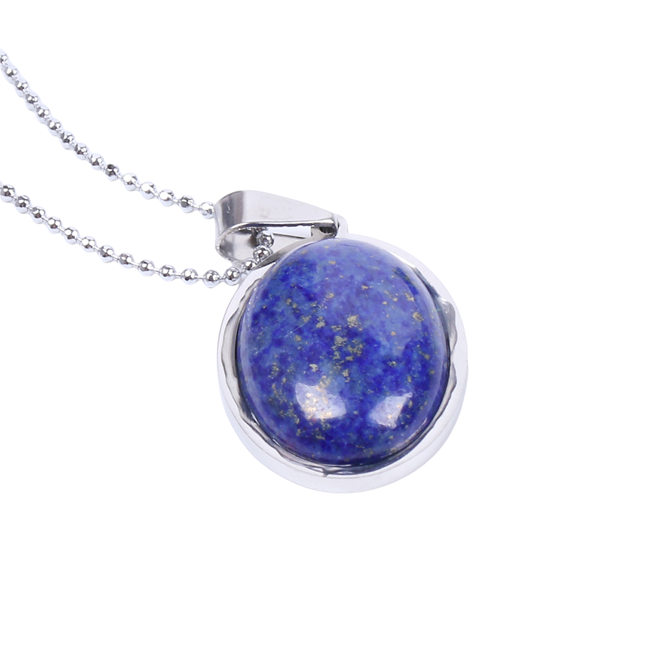 Chaîne et son Pendentif Reiki en Lapis-Lazuli "Santé & Harmonie" - Cabochon
