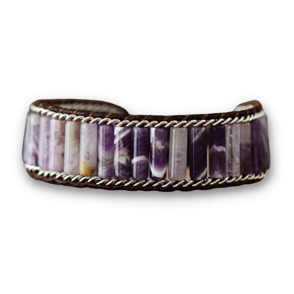 Bracelet Bohémien en Améthyste "Force & Sagesse"