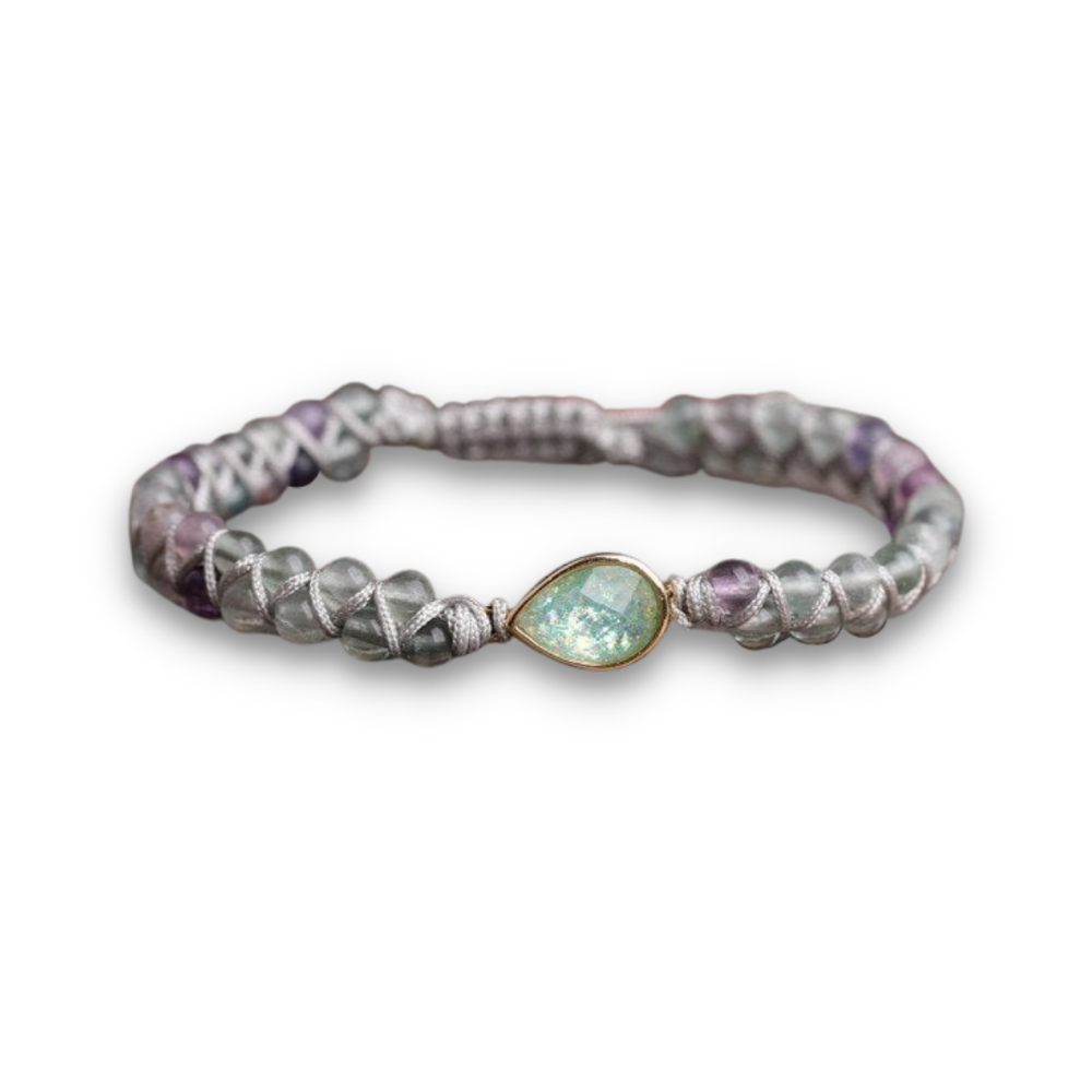 Bracelet Yoga en Fluorite "Stabilité & Clairvoyance"