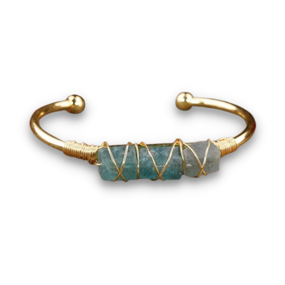 Bracelet en Apatite bleue "Communication & Relaxation"