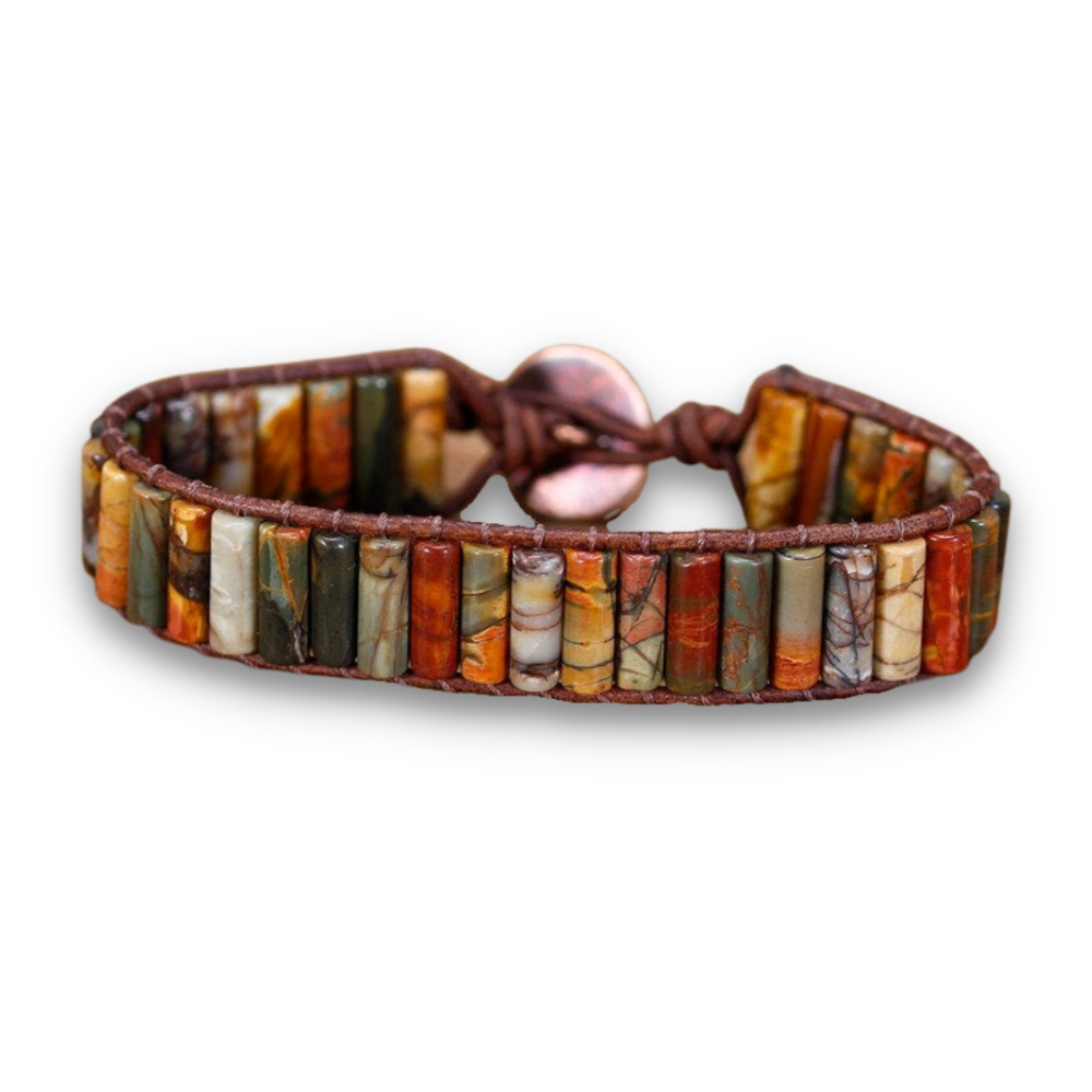 Bracelet Bohémien en Jaspe "Épanouissement & Estime de soi"