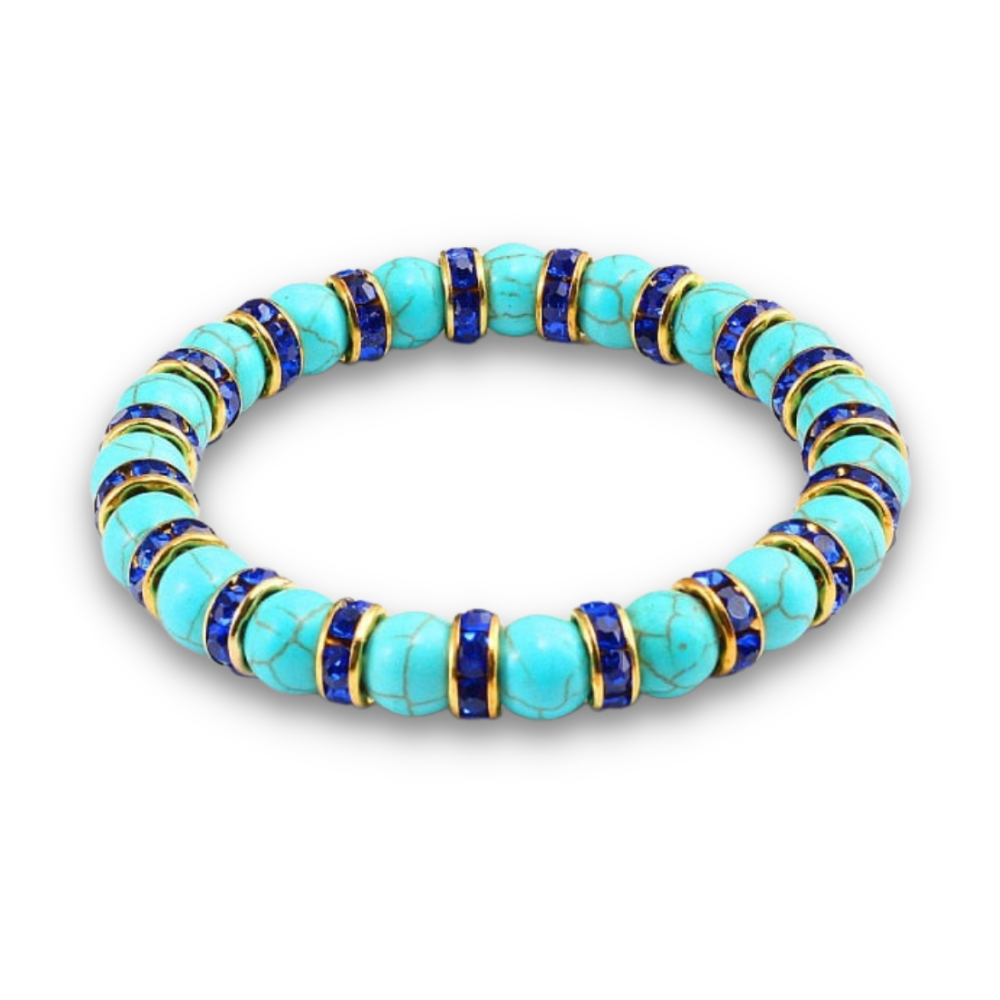 Bracelet en Turquoise bleue "Sérénité & Bien être"