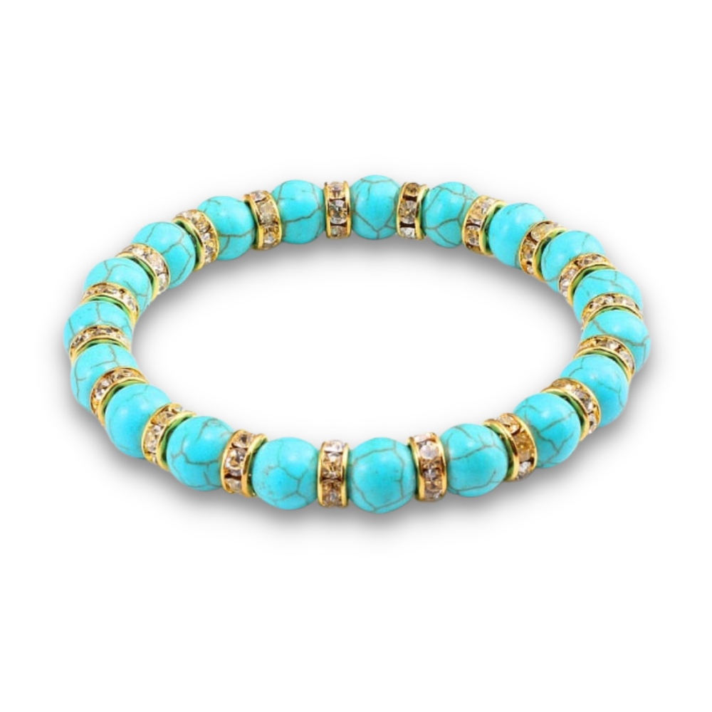 Bracelet en Turquoise bleue "Sérénité & Bien être"