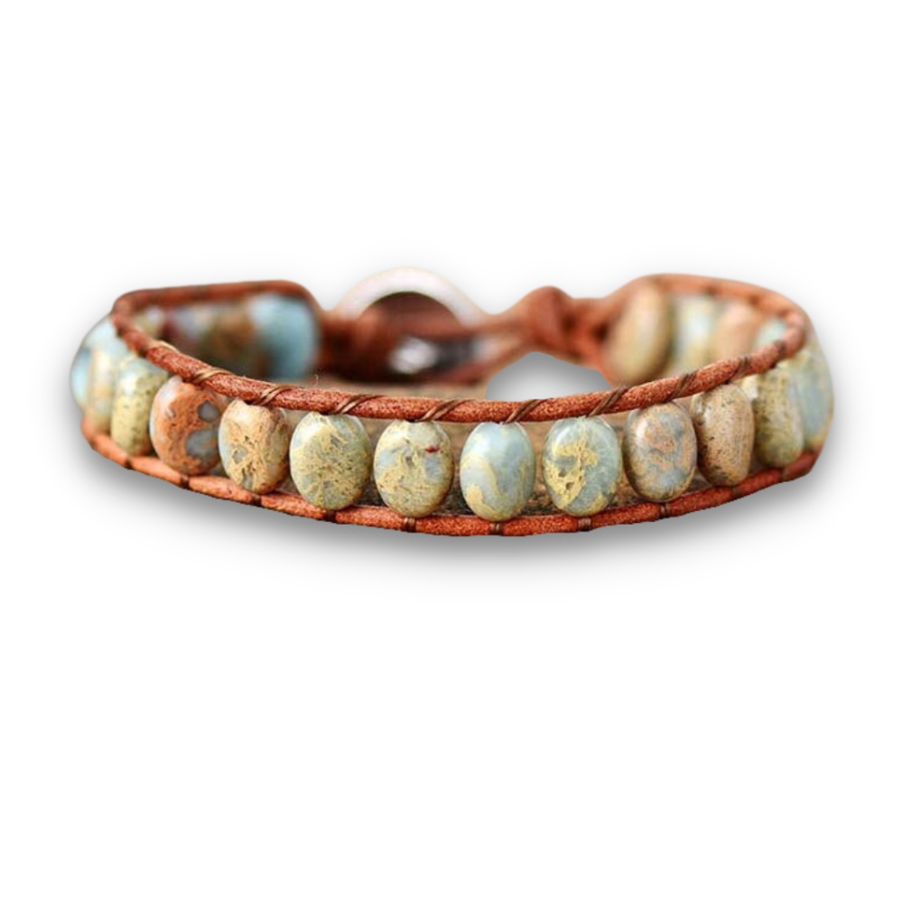 Bracelet Bohémien en Jaspe brun "Ancrage & Purification"