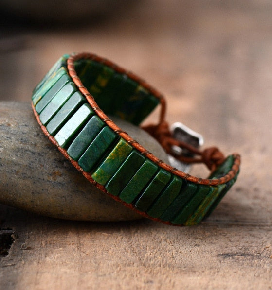 Bracelet Bohémien en Jaspe "Épanouissement & Estime de soi"